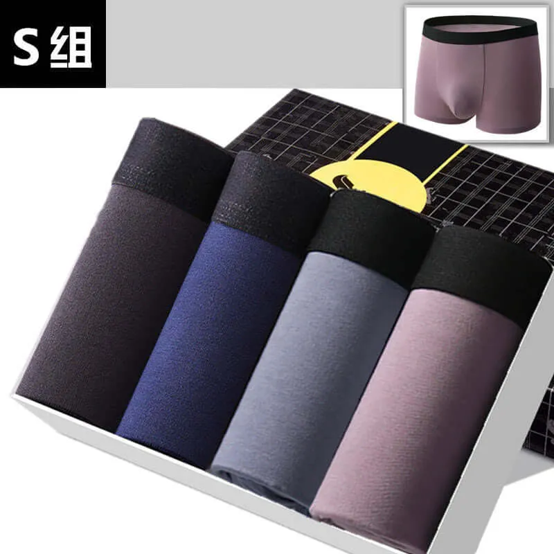 4pcs/Lot Men's Panties Underpants Cueca Boxers Underwear Cotton Thermal for Man Breathable Homme Sexy Soft Male Shorts