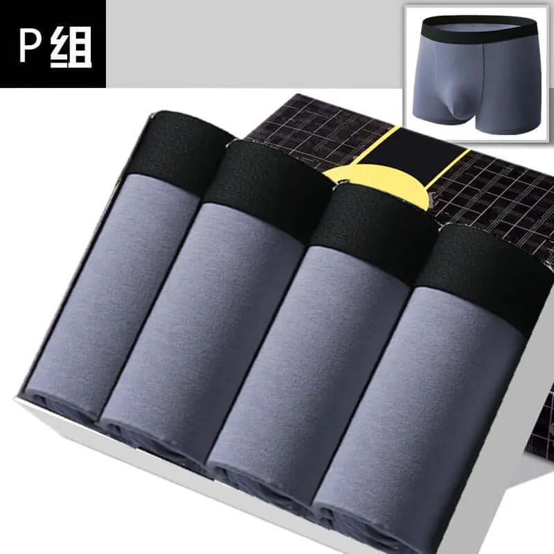 4pcs/Lot Men's Panties Underpants Cueca Boxers Underwear Cotton Thermal for Man Breathable Homme Sexy Soft Male Shorts