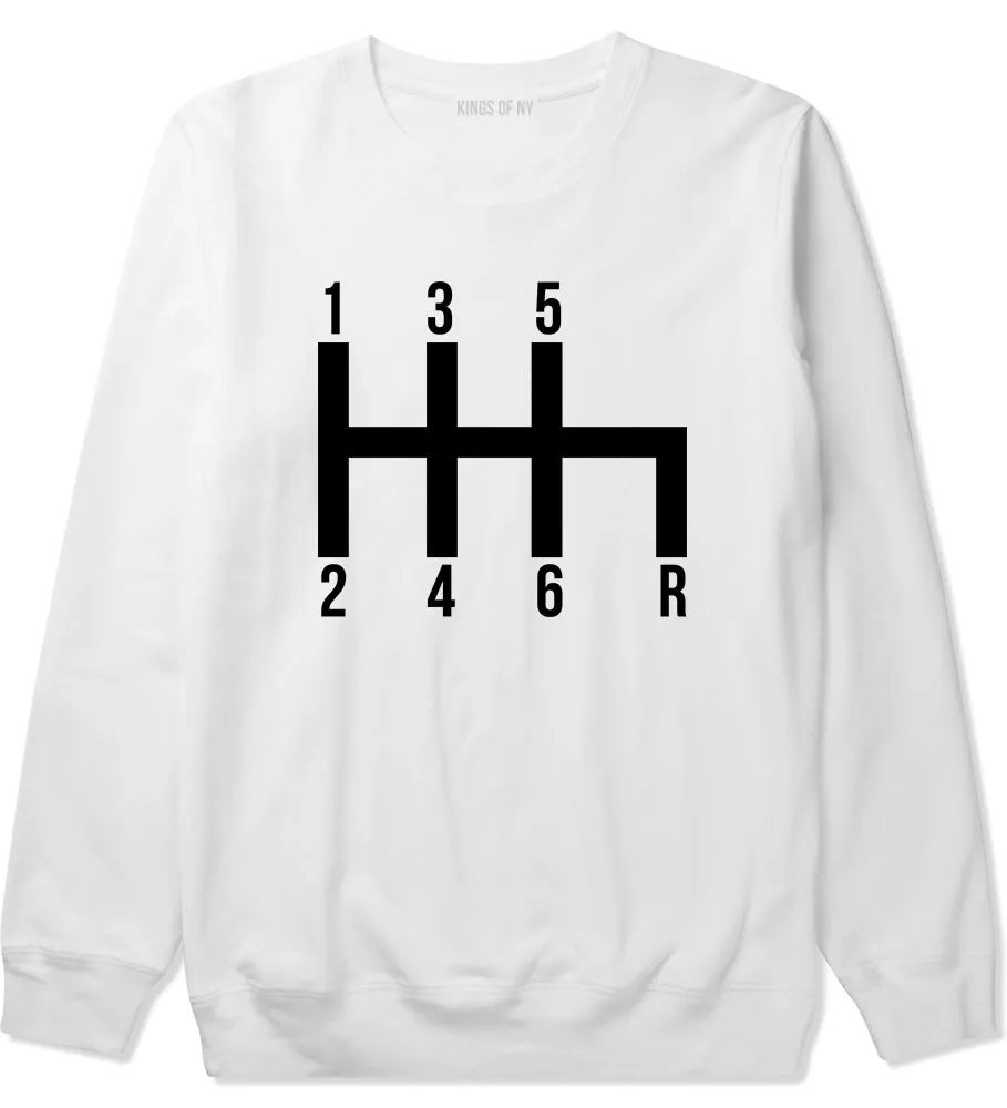 6 Speed Manual Transmission Car Racing Mens Crewneck Sweatshirt