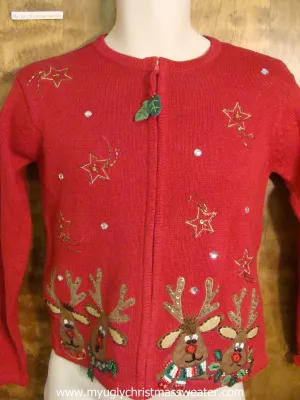 80s Reindeer Ugly Christmas Sweater