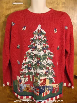 80s Vintage Christmas Tree Tacky Xmas Sweater