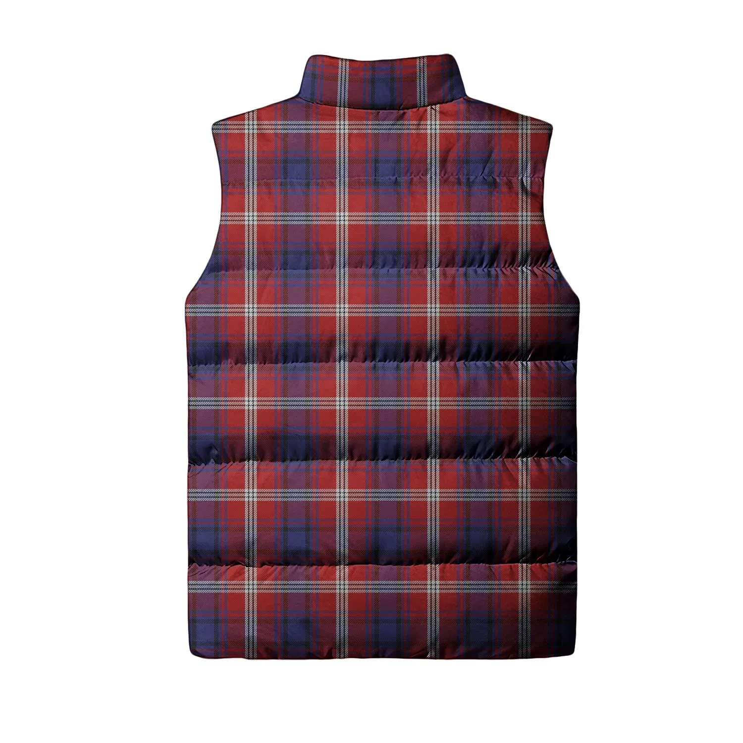 Ainslie Tartan Sleeveless Puffer Jacket with Family Crest