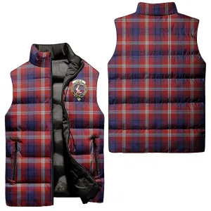 Ainslie Tartan Sleeveless Puffer Jacket with Family Crest