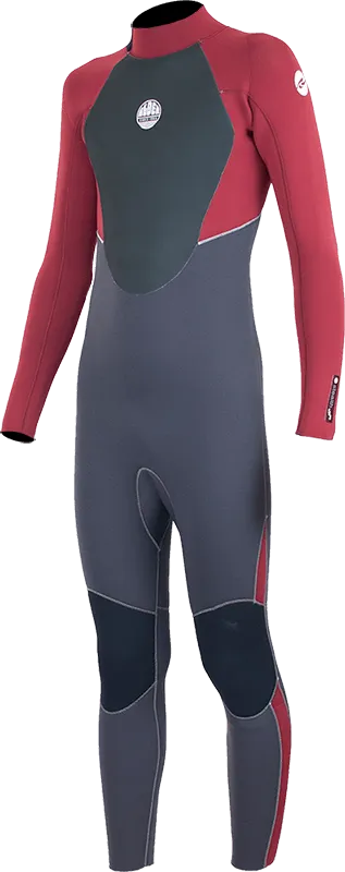 Alder Kids Stealth Junior 5/4/3mm Back Zip Cardinal Red Wetsuit