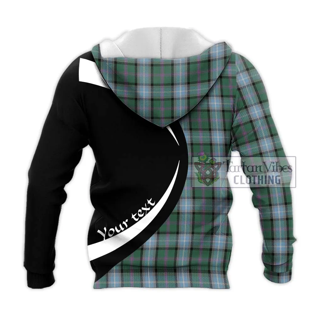 Alexander of Menstry Hunting Tartan Knitted Hoodie with Family Crest Circle Style