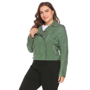 ANALUKE Cropped Bomber Coat