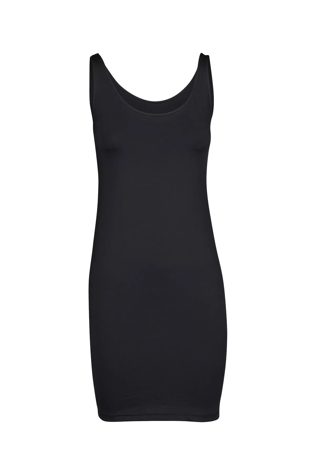 Basic Slip Dress  - Black