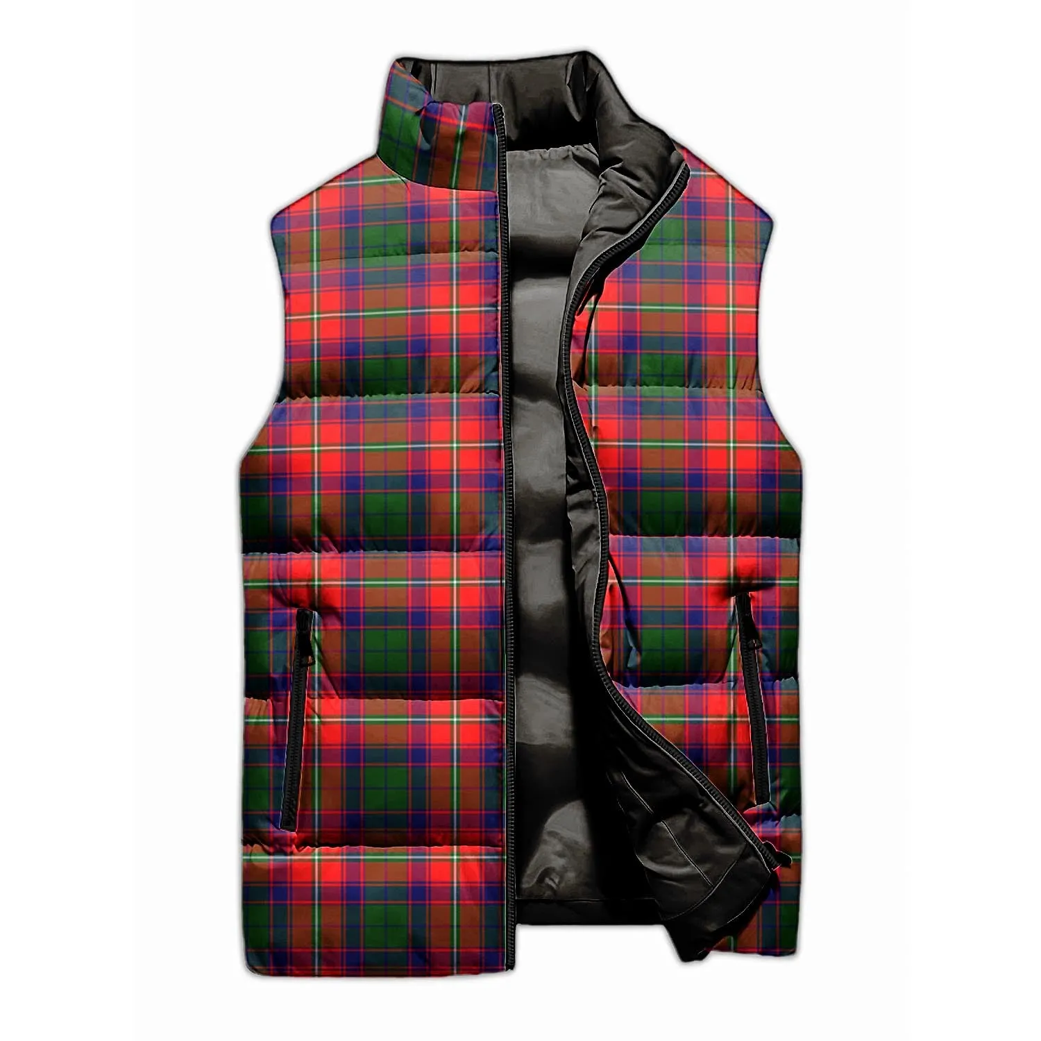 Belshes Tartan Sleeveless Puffer Jacket