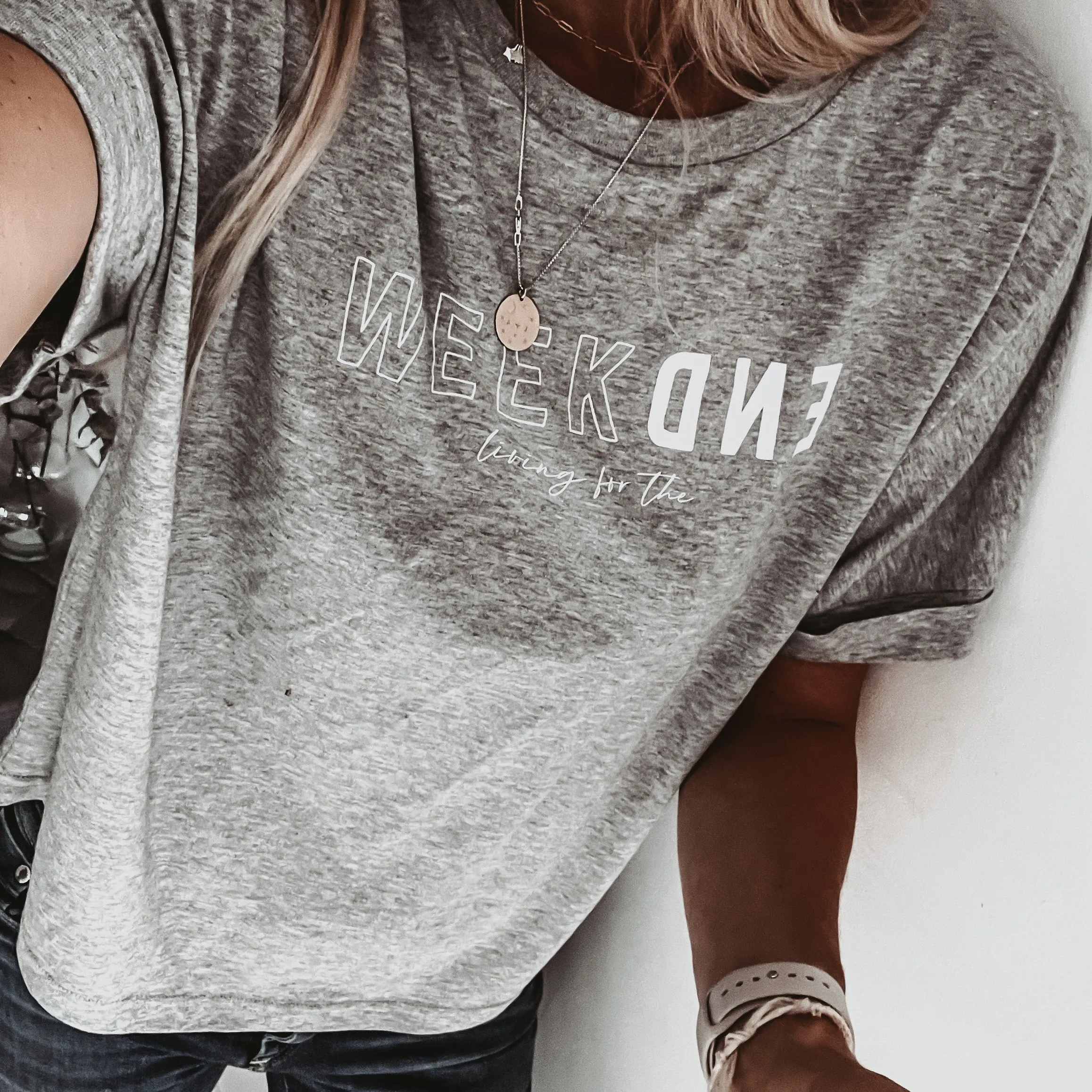 Boxy Grey WEEKEND  tee *boxy relaxed fit* *BEST SELLER*