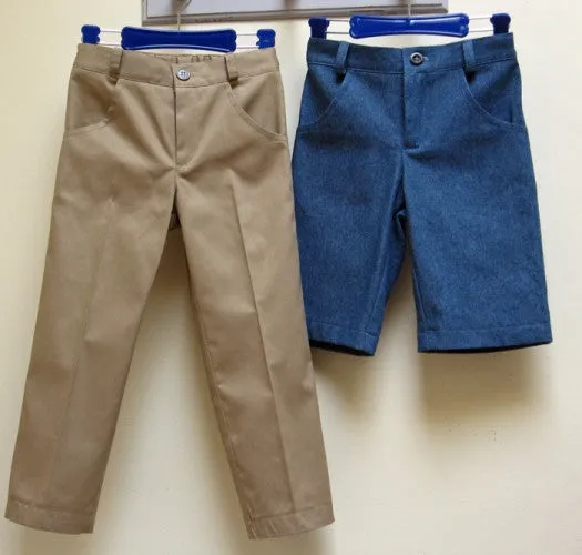 Boys casual trouser sewing pattern Slim Fit Pants sizes 2-12 years