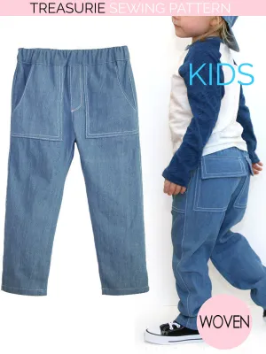 Boys Long Pants Sewing Pattern (P305)