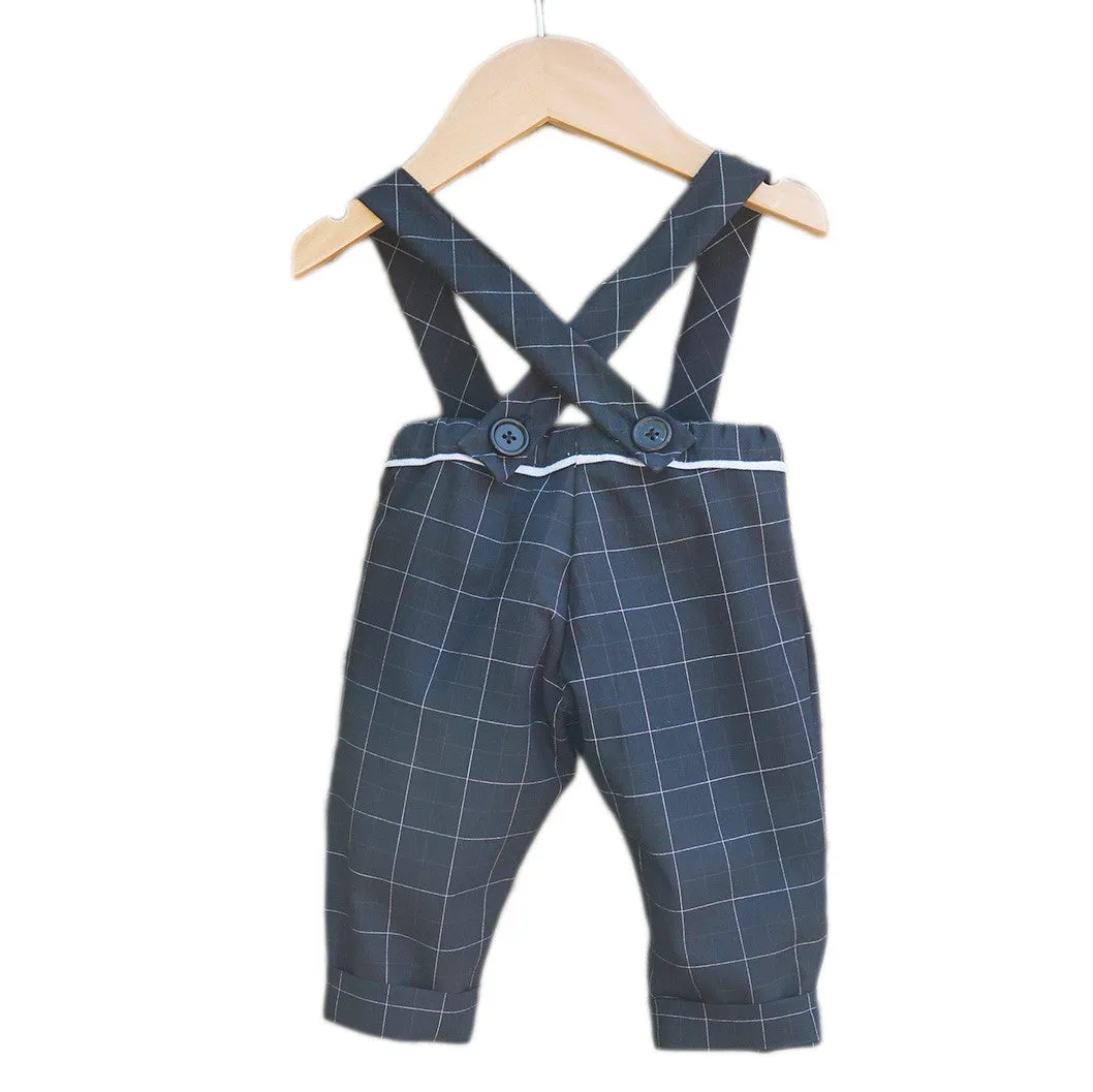 BRIGHTON Pants/shorty with Suspenders - 6M/4Y- Paper Sewing Pattern