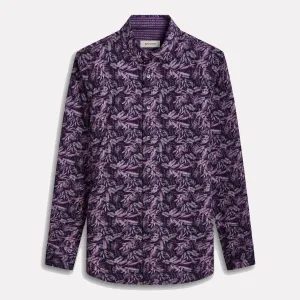 Bugatchi Double Face OOOHCOTTON Long Sleeve / Plum