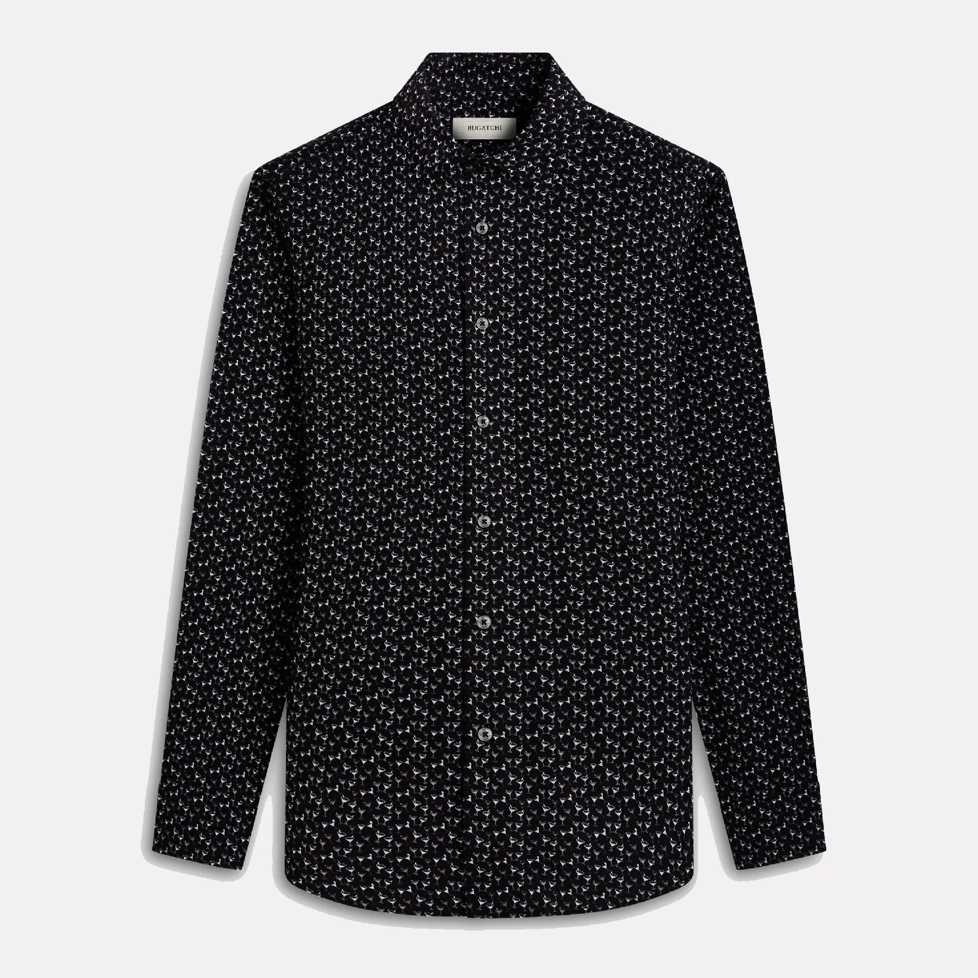 Bugatchi OOOHCOTTON James Long Sleeve Shirt / Black