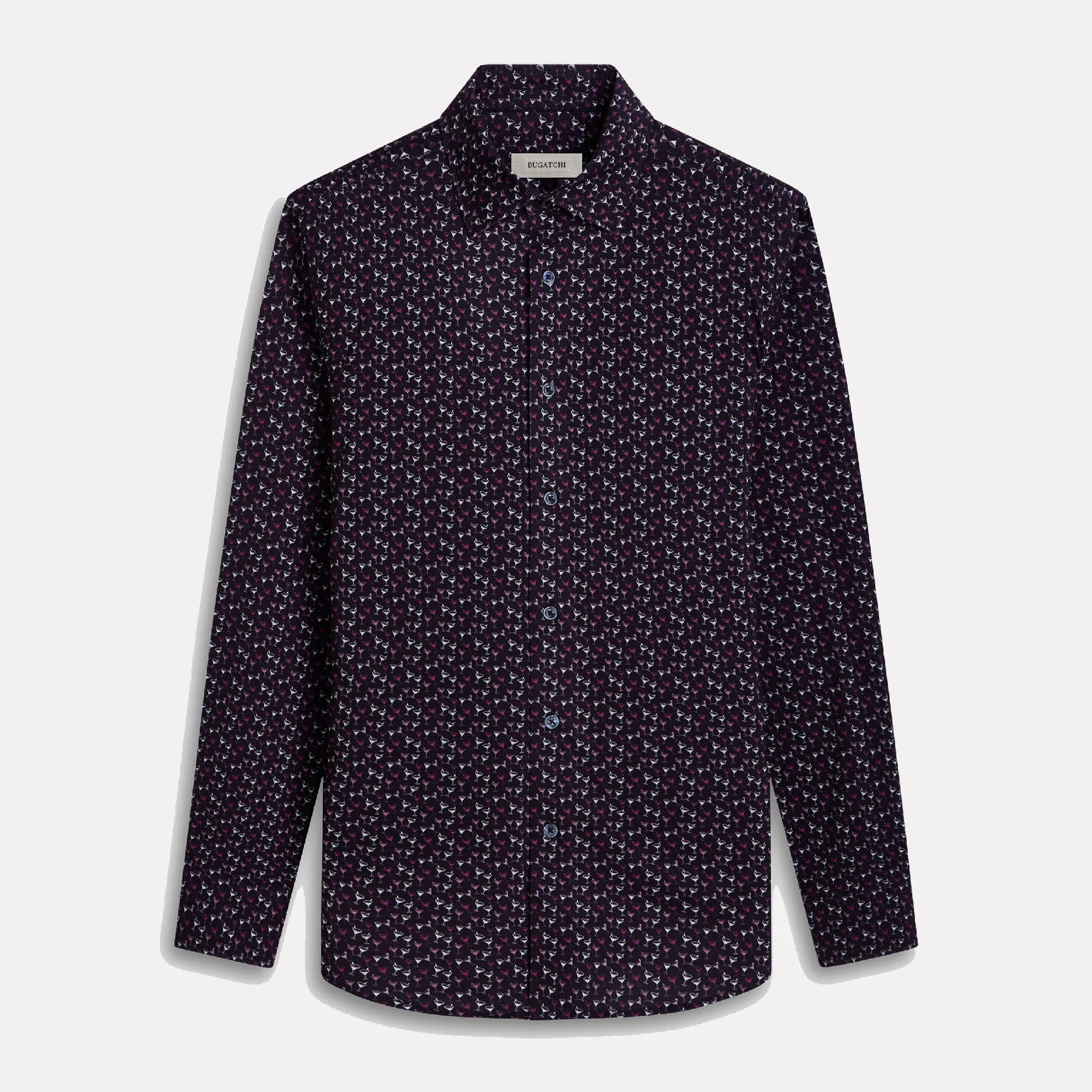 Bugatchi OOOHCOTTON James Long Sleeve Shirt / Plum