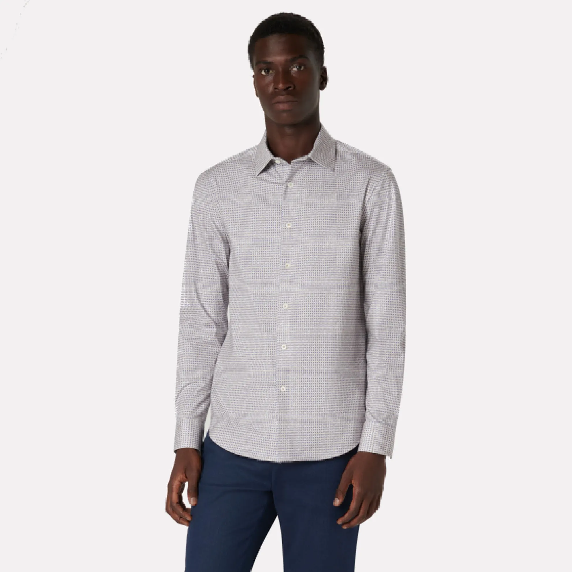 BUGATCHI OOOHCOTTON® James Long Sleeve Shirt / Sand