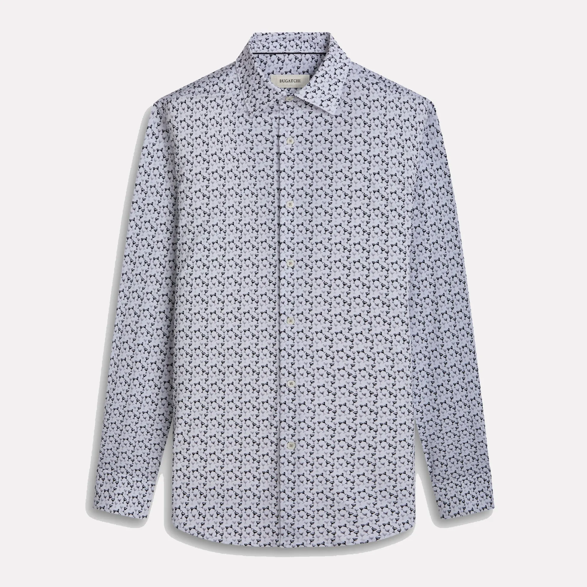 Bugatchi OOOHCOTTON James Long Sleeve Shirt / White