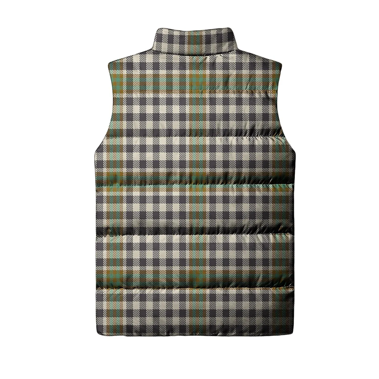 Burns Check Tartan Sleeveless Puffer Jacket with Family Crest