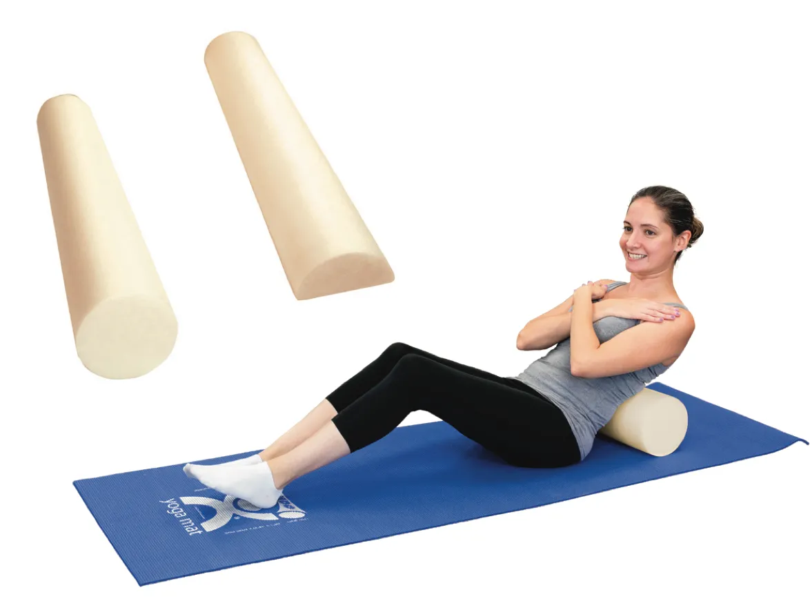 CanDo Plus Antimicrobial Foam Roller, Half-Round (6" x 12")