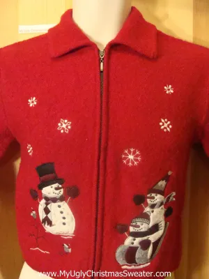 Child Ugly Christmas Sweater with Snowmen