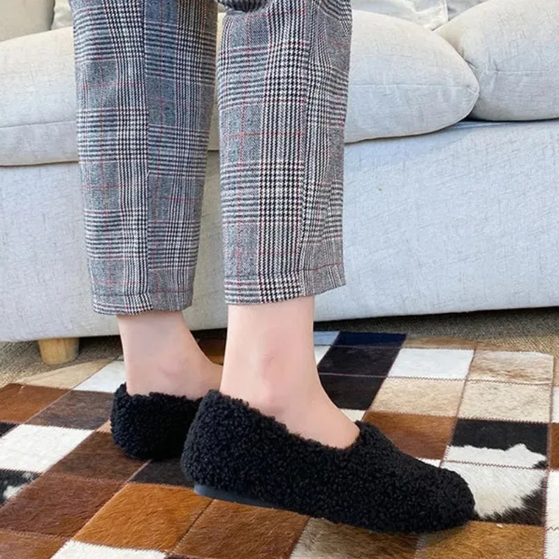 Comfortable Winter Plush Slip-on Loafer Shoes