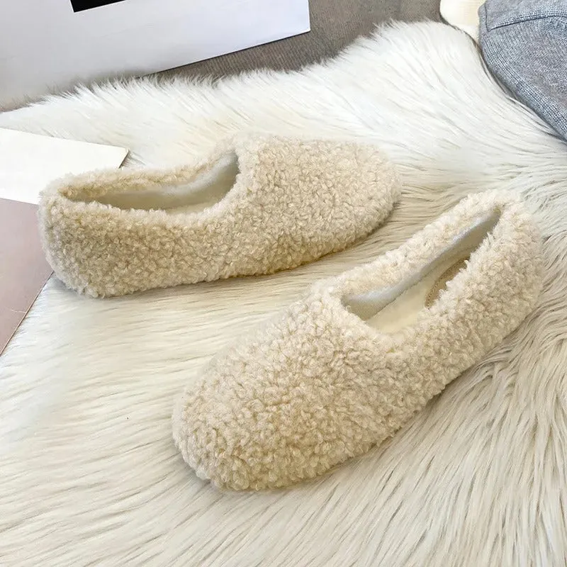 Comfortable Winter Plush Slip-on Loafer Shoes