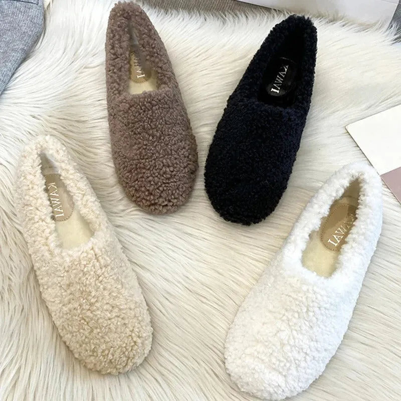 Comfortable Winter Plush Slip-on Loafer Shoes