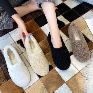 Comfortable Winter Plush Slip-on Loafer Shoes