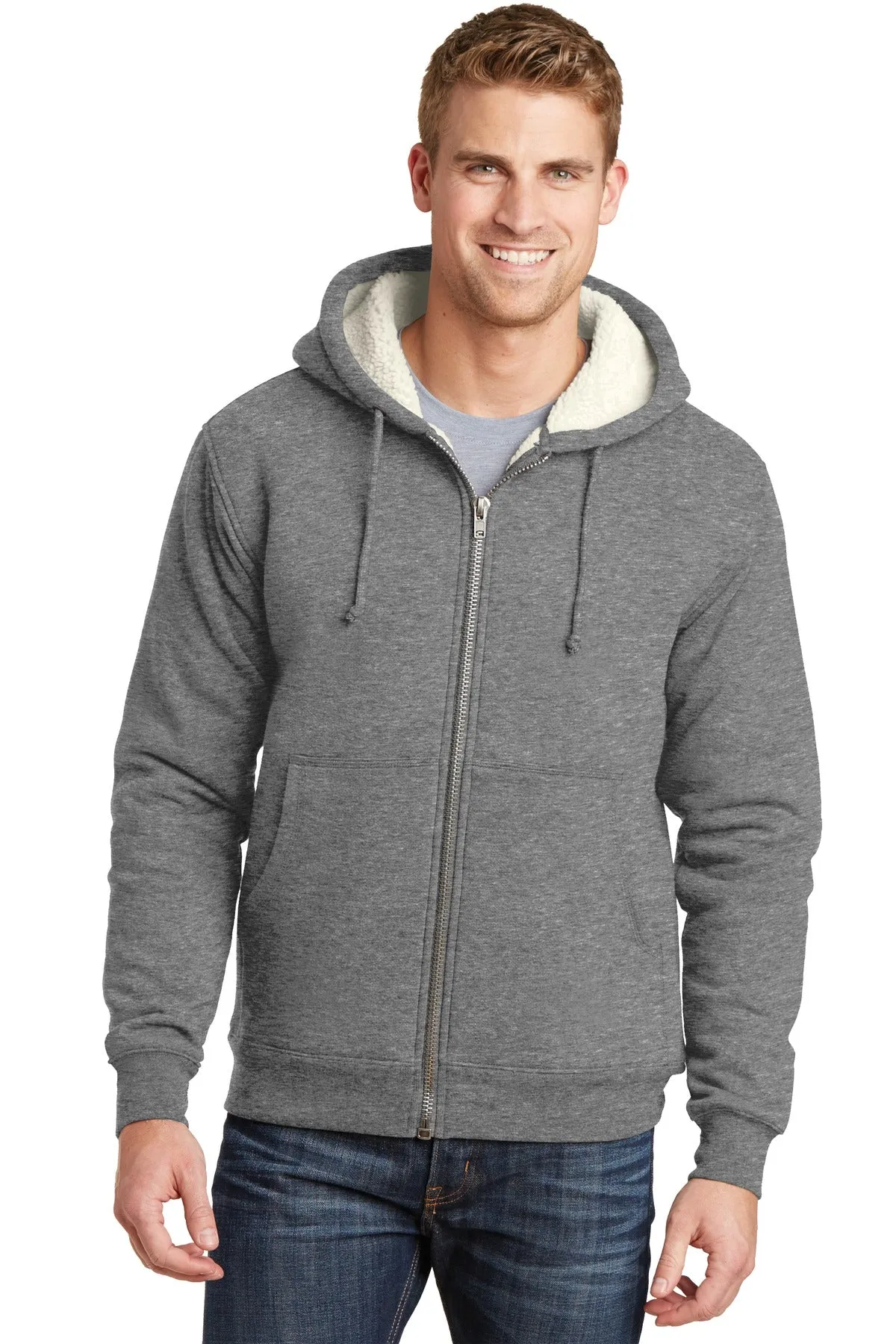 CornerStone® Heavyweight Sherpa-Lined Hooded Fleece Jacket. CS625