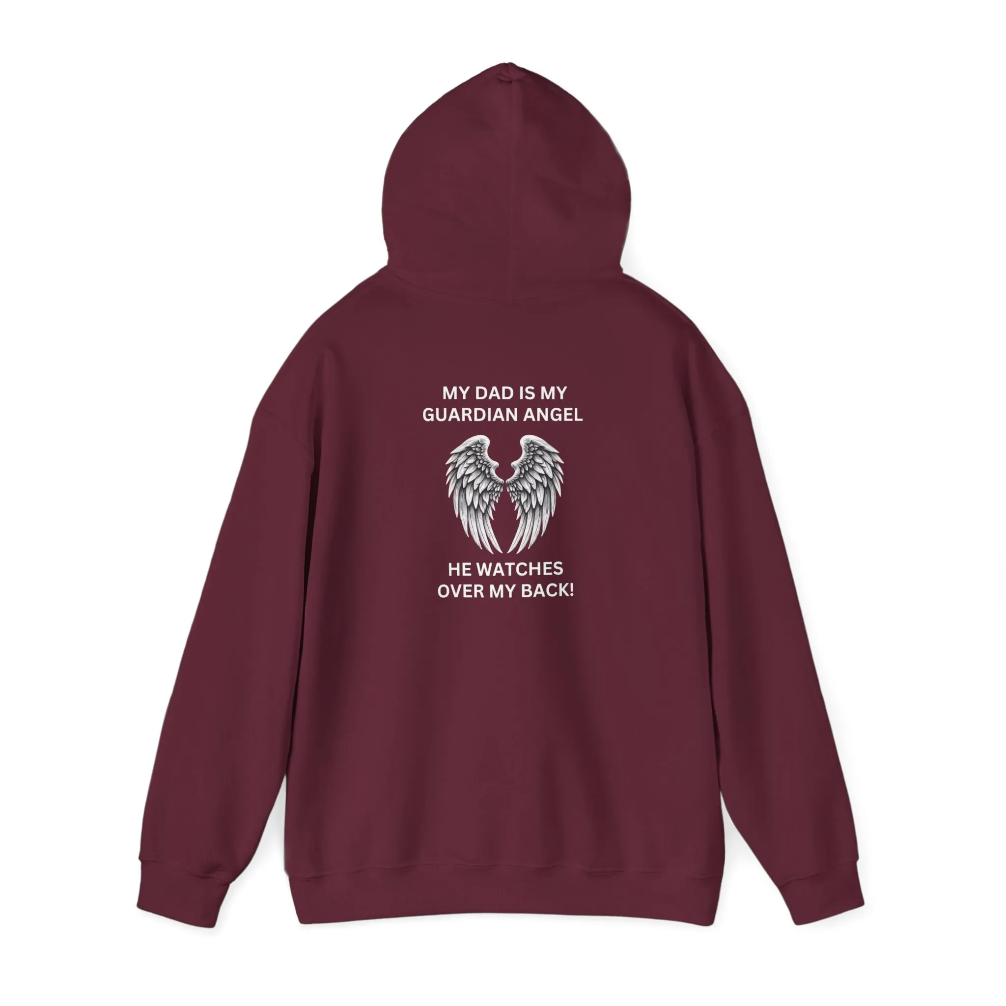 Dad, My Guardian Angel |Front & Back Print Hoodie