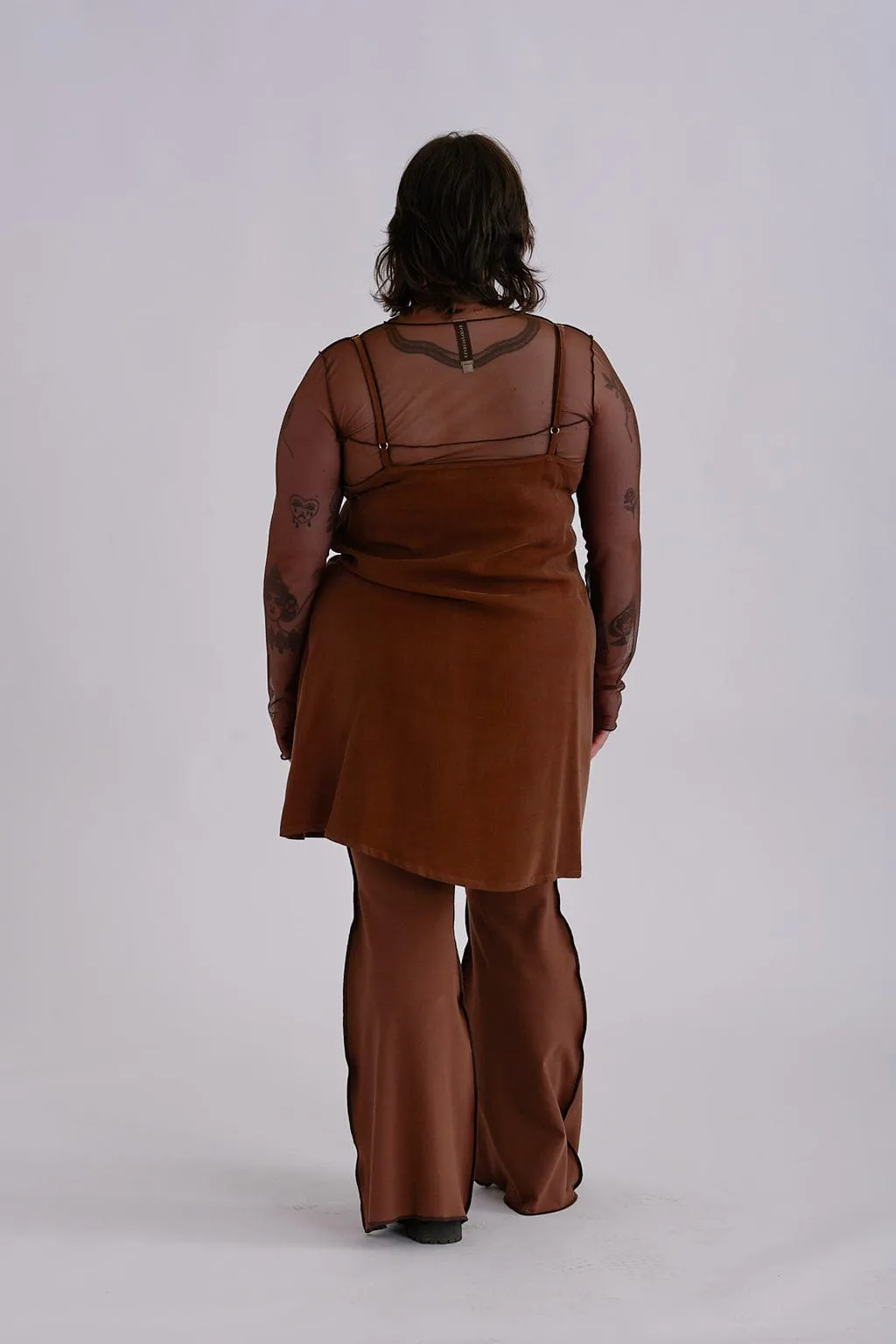 Drew Slip Dress Chocolate Brown