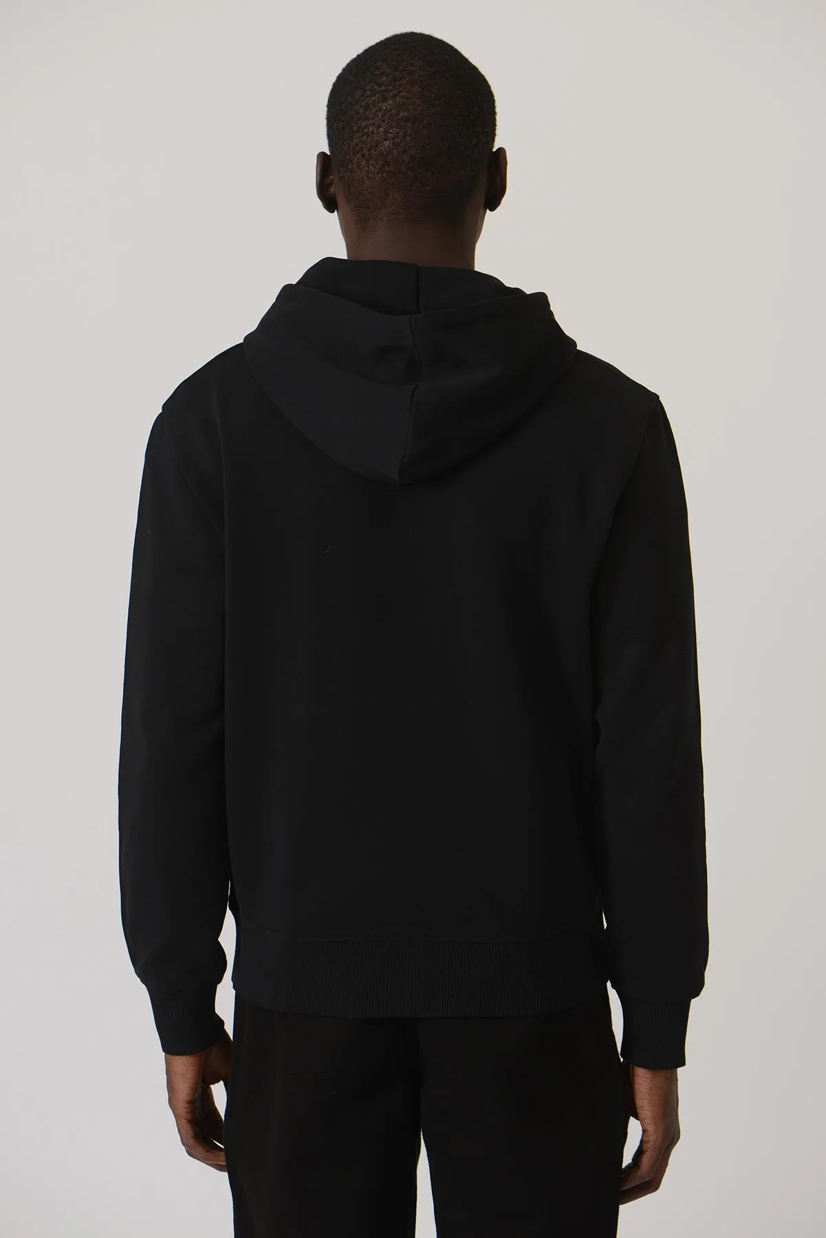 Early High-Stitch Logo Hoodie - Black