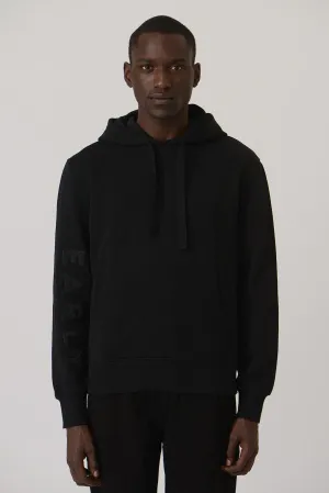 Early High-Stitch Logo Hoodie - Black