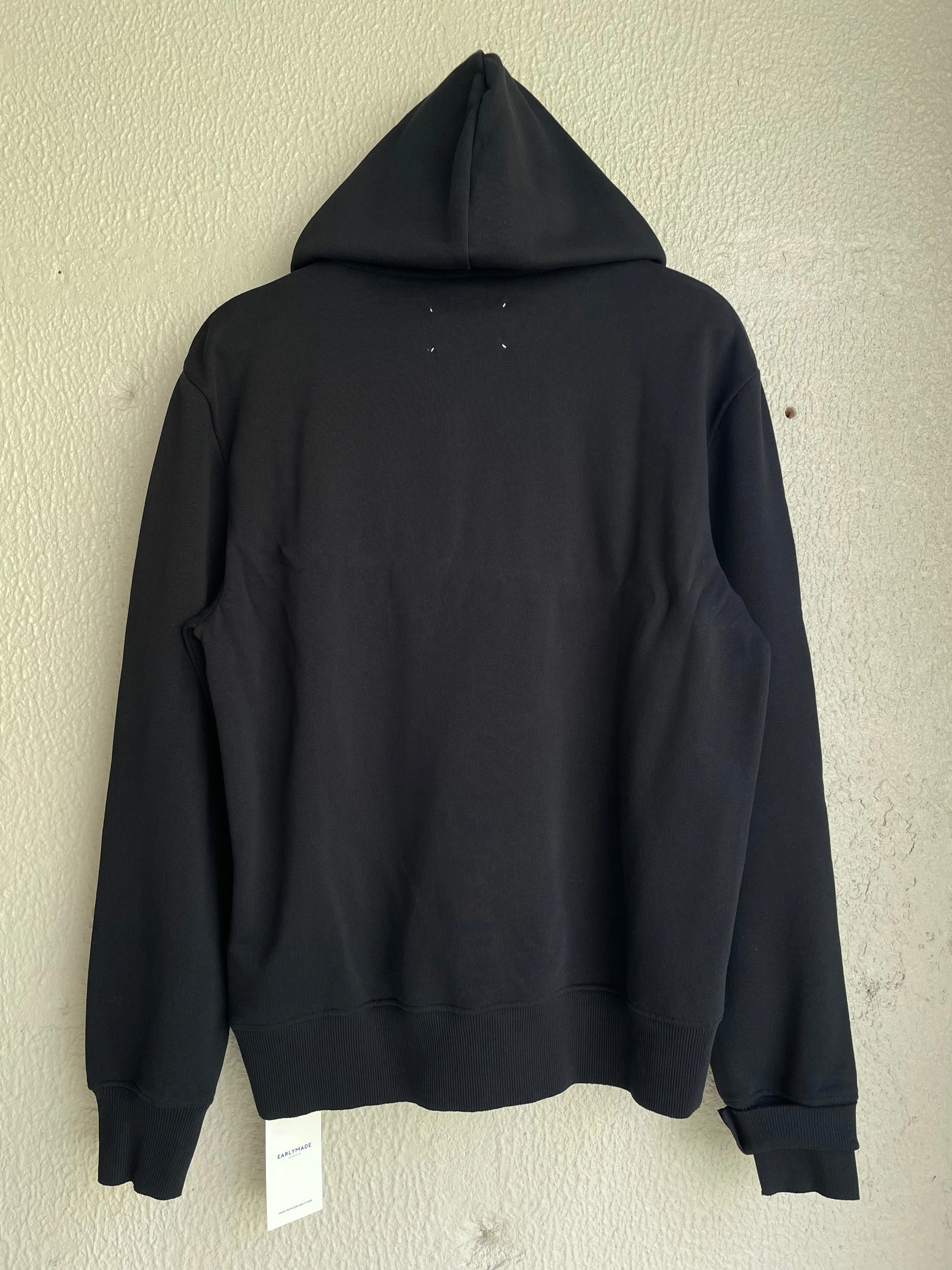 Early High-Stitch Logo Hoodie - Black