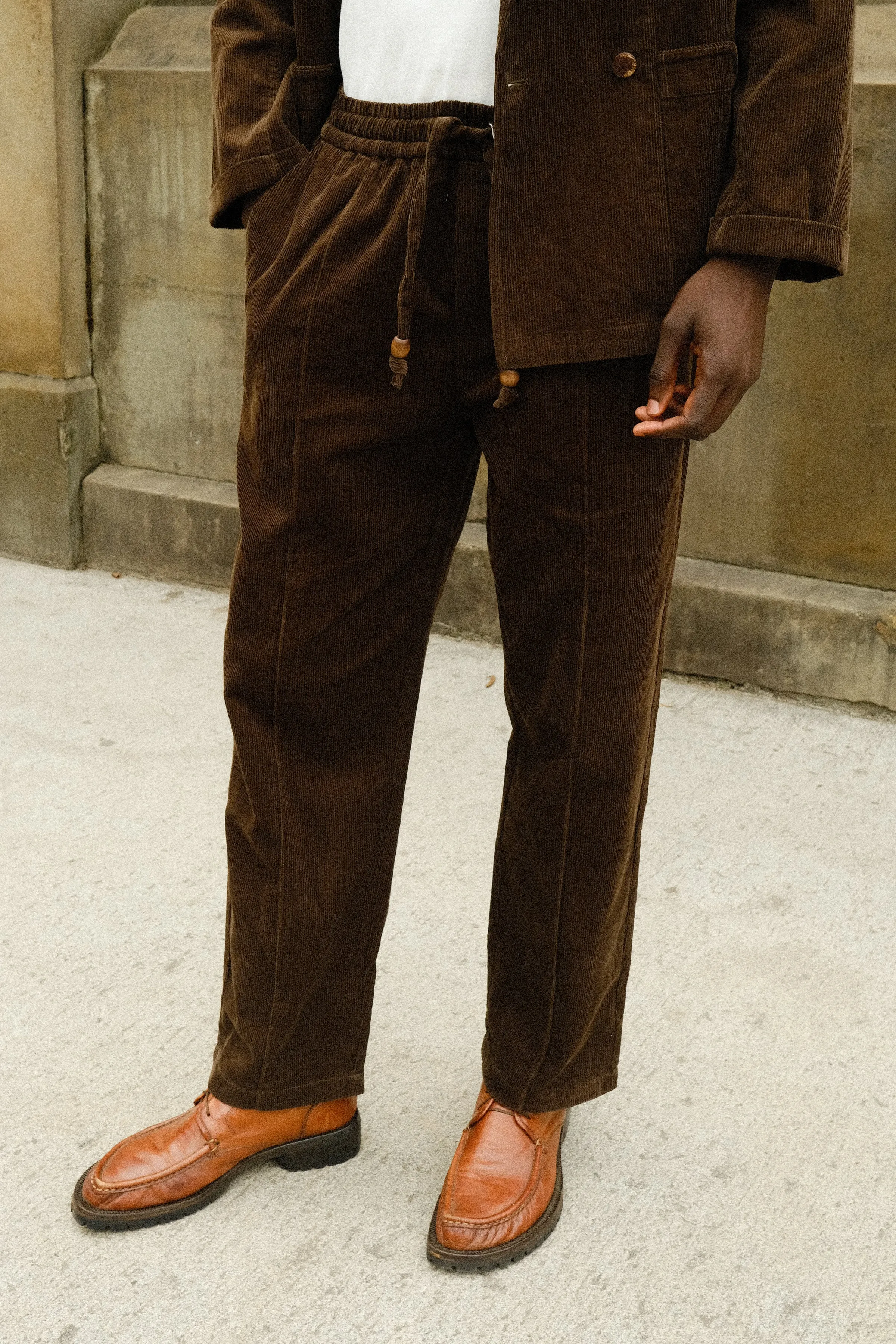 Easy-Going Pants (Brown Corduroy)