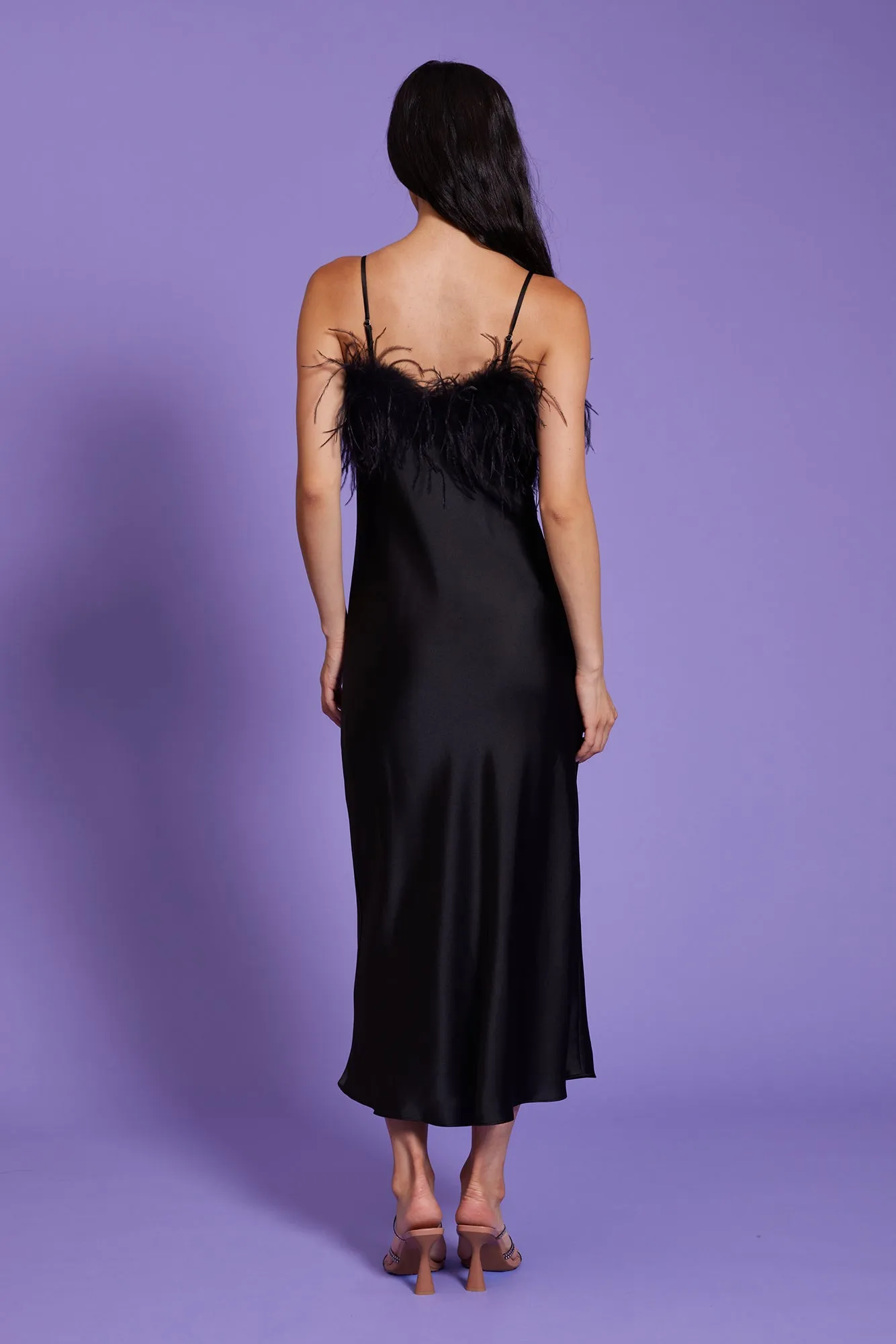 Flora Feather Slip Dress