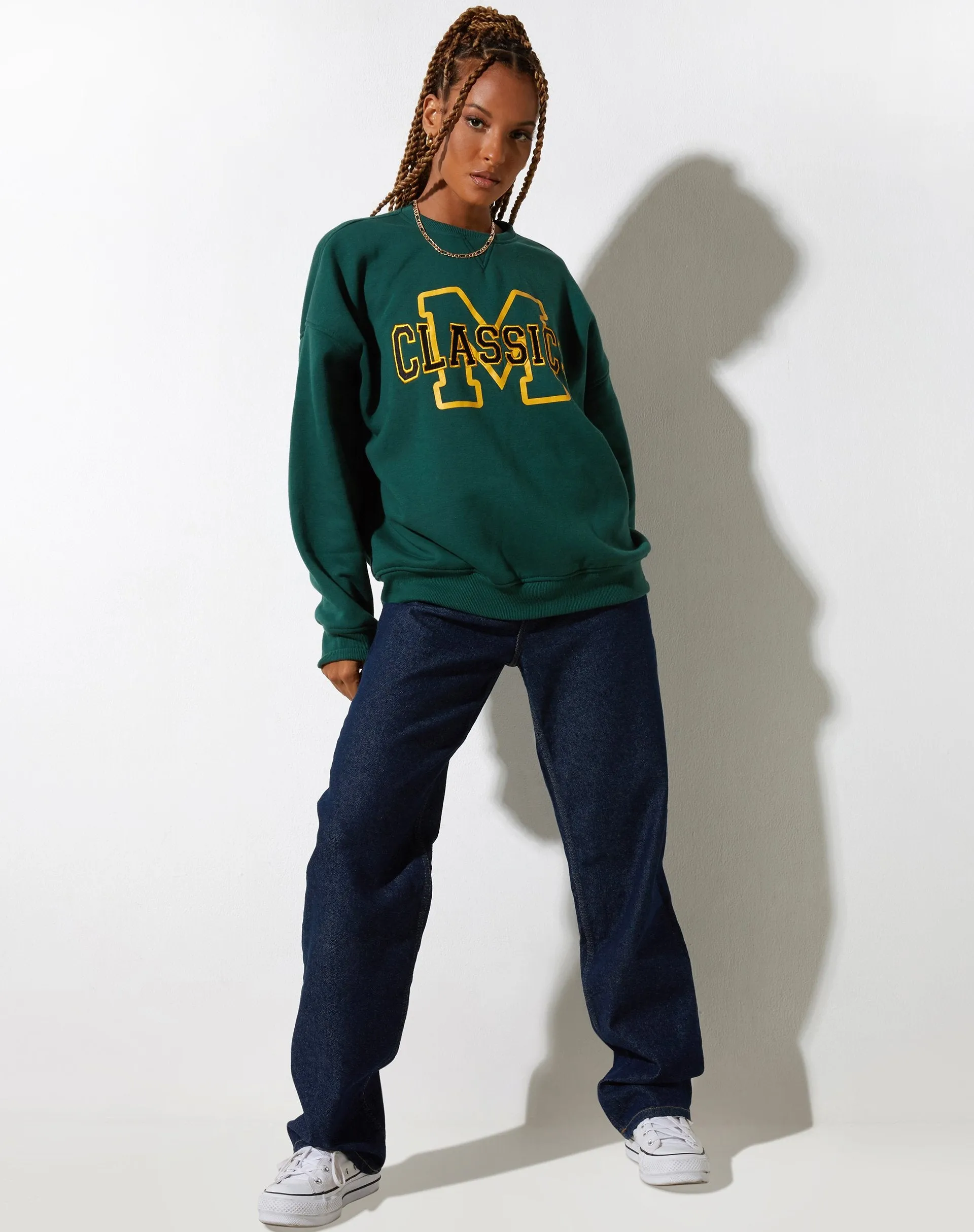 Glan Sweatshirt in Forest Green M Classics