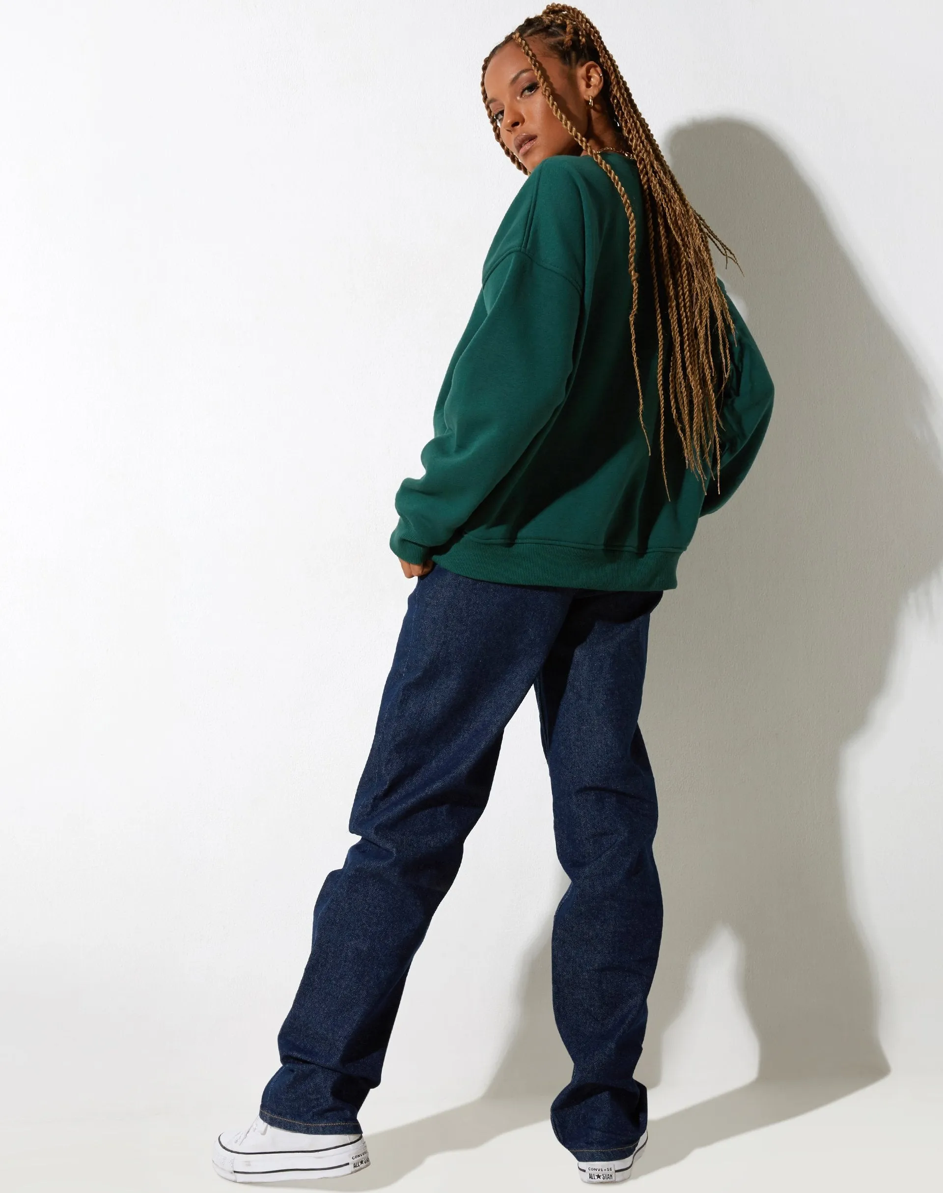 Glan Sweatshirt in Forest Green M Classics