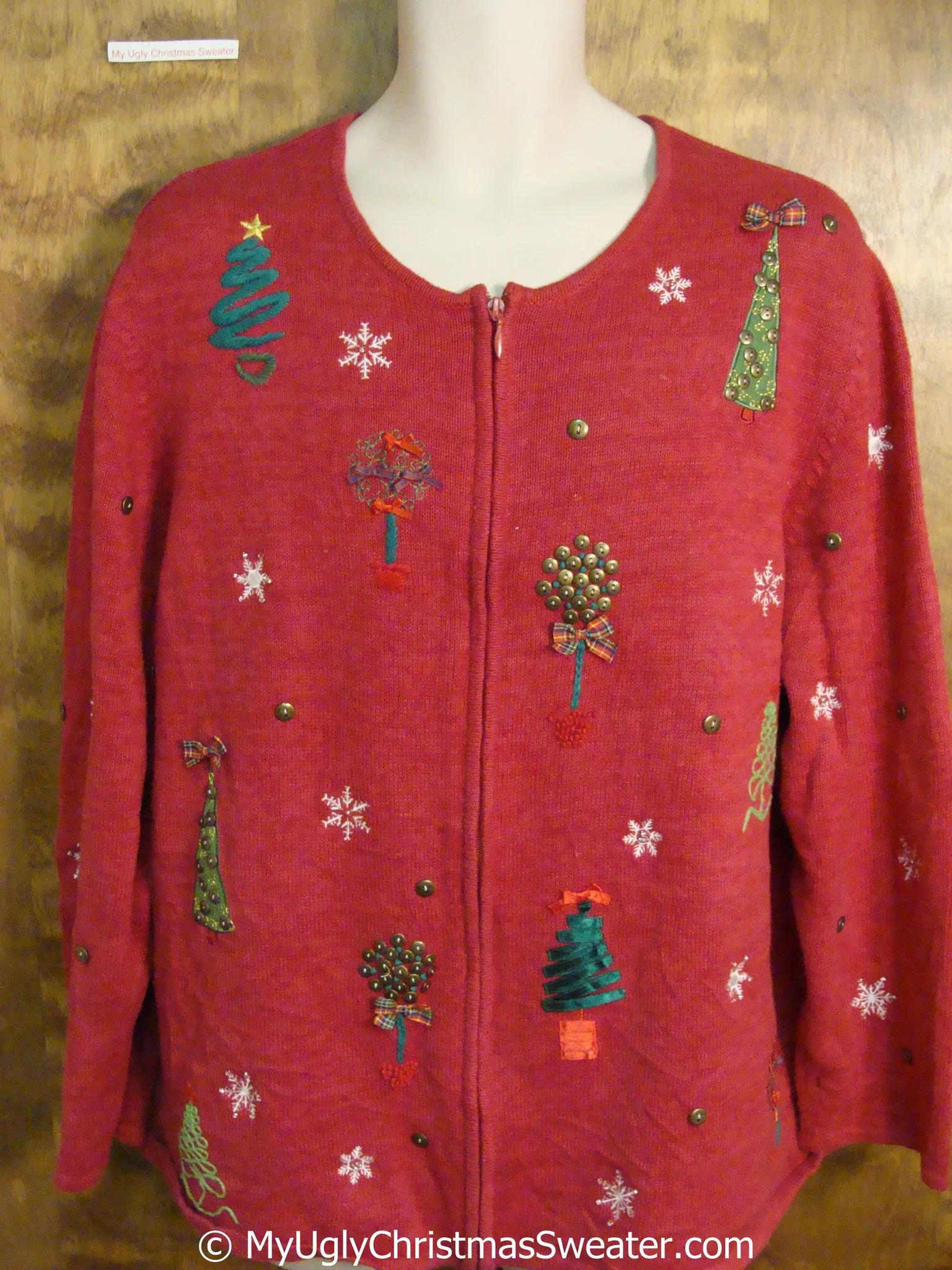 Horrible Festive Trees Ugly Christmas Sweater