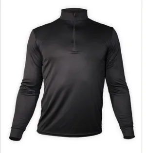 Hot Chillys Mens Micro-Elite Chamois 1/4 Zip-TLong Underwear/Black