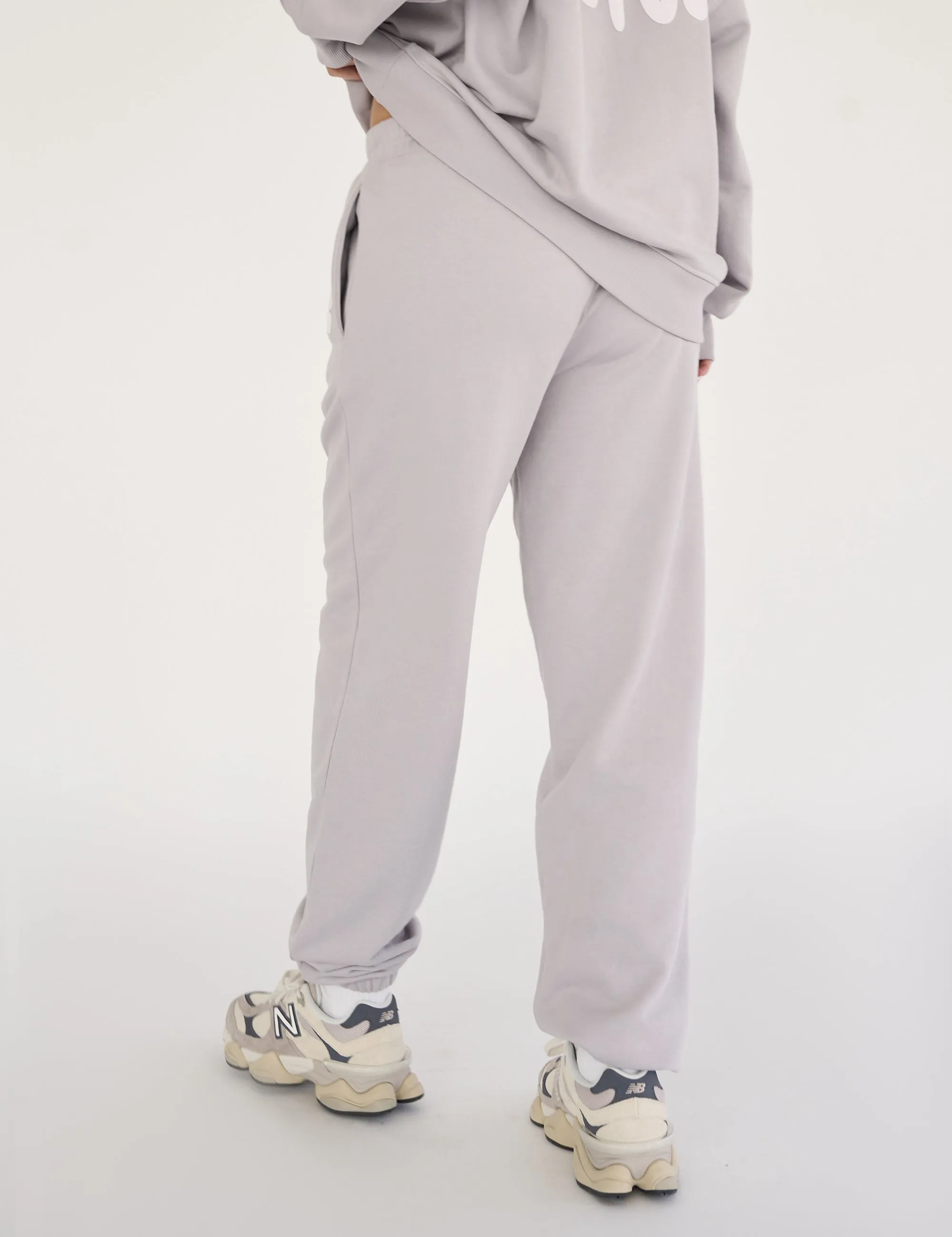 Kaiia Studio Bubble Logo Cuffed Joggers Light Grey