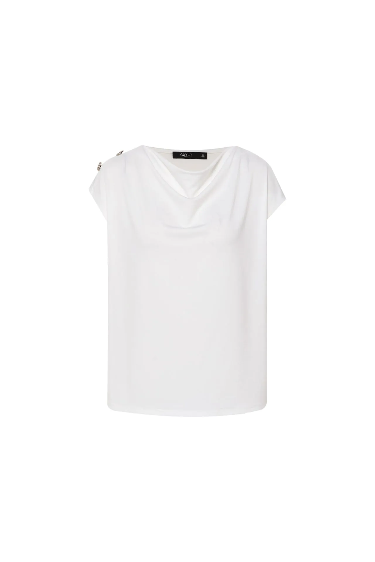 Kimberly Stretchable Crepe Knit Mock Neck Layered Top