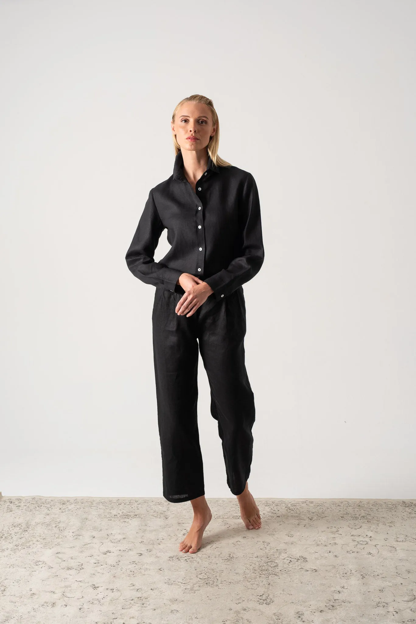 La Classica Linen Shirt Black