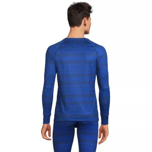 Lands End Men's Long Stretch Thermal Mask Underwear Crew Base Layer, Lands' End Top