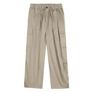 Large Pocket Men's Wide Leg Pants Casual Pleated Drawstring Solid Color Male Cargo Trousers Trendy Spring 9C4195