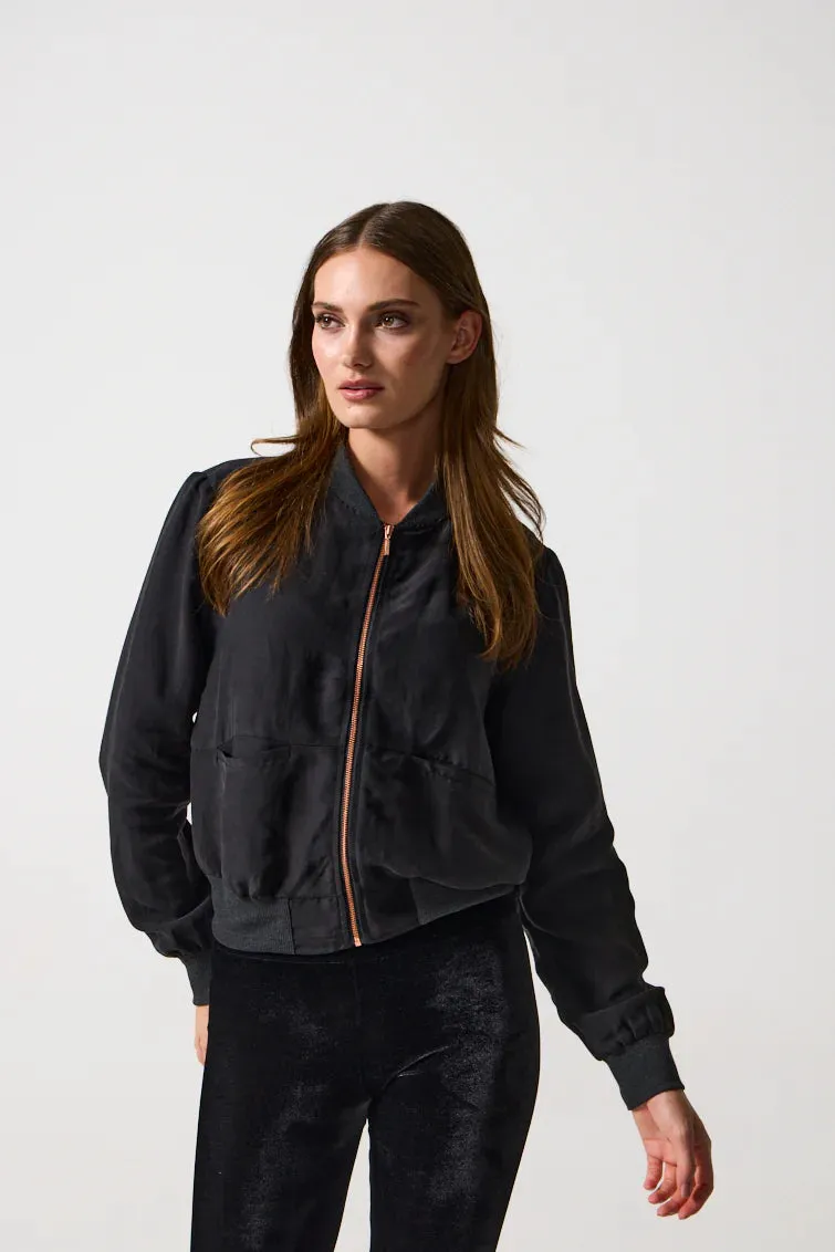 Lennox Linen Bomber Jacket