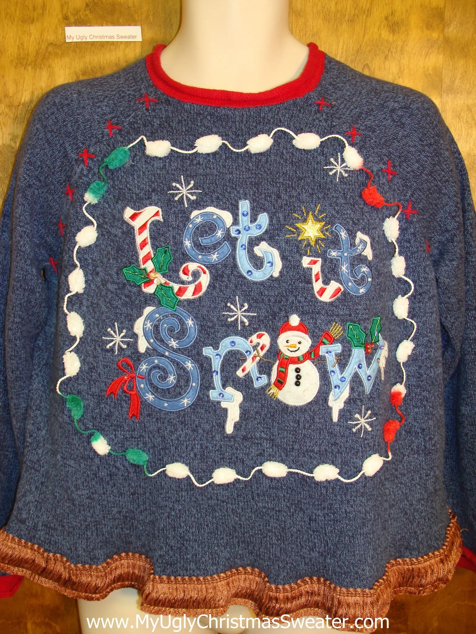 LET IT SNOW Ugly Christmas Sweater Pullover