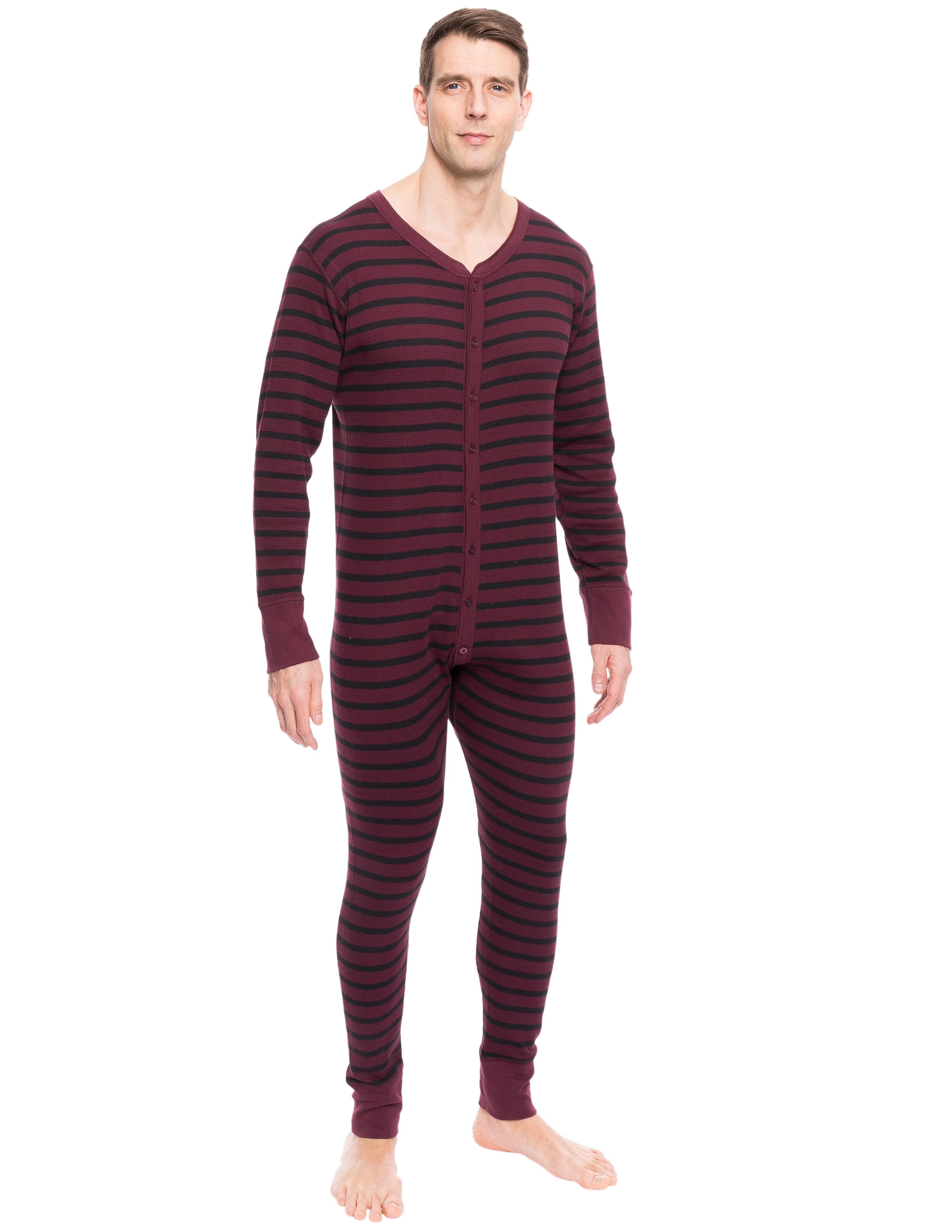 Men's Waffle Knit Thermal Union Suit