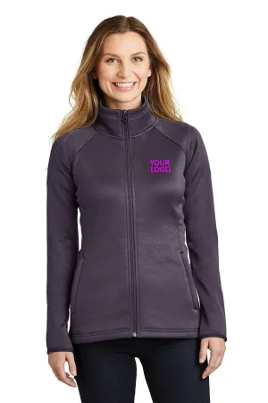 North Face Ladies Canyon Flats Stretch Fleece Jacket Dark Eggplant Purple Heather