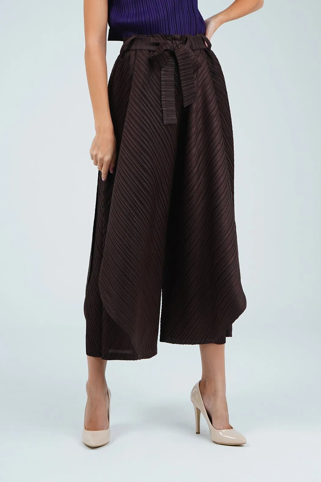 Palmira Double-Layered Genie Pleated Pants